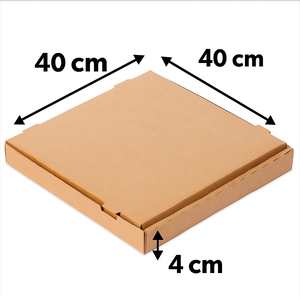 Caja de Pizza Grande de Papel Kraft Marrón de 40x40 cm, Resistente y con Protección UV para Empacar Alimentos, Cuadrada y Plana para Envío de Artículos - Product Image 2