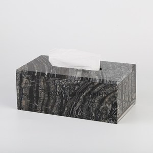 Vente chaude Personnalisable Blanc Marbre Conteneur Boîte À Mouchoirs Peu Cher Laque Finition Taille Spécifique Porte-Mouchoirs Boîte Fournisseur - Product Image 6
