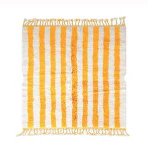 Tapis marocain côtelé moderne moelleux tufté imprimé de ferme tapis en laine marocaine en vrac - Product Image 2