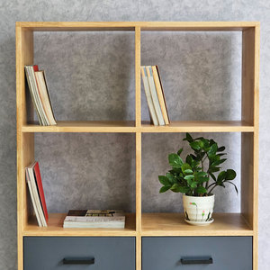 Librero de Madera de Caucho de 80x30x150cm con Cajones, Diseño Minimalista, Plegable, para Hogar, Oficina, Taller, Sala de Estar, Hotel - KS68160 - Product Image 6