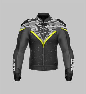 Veste de course moto Denork sur mesure en cuir de vache/canguro, fabriquée sur mesure pour la conduite/la piste, avec bosse et protections CE - Product Image 1