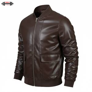 Veste bomber en cuir à rayures pour femmes grande taille, nouvelle mode, confortable, vente en gros, design tendance 2025, manches longues - Product Image 3