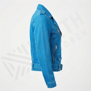 Chaqueta Trucker Vaquera Casual Personalizada para Hombre, Tallas Grandes y Altas, 100% Algodón, Opción de Logotipo Frontal, Chaqueta Transpirable para Invierno - Product Image 3