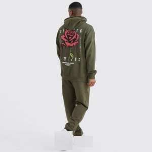 Men's Stacked Suit Streetwear Tracksuit Sweatsuit for Men Two Pieces Jogger Flare <b>Pants</b> Sets Baggy Tracksuit Set - Product Image 3