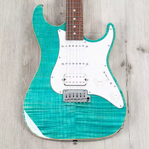 Mejor Oferta Guitarra HSS con Diapasón de Palo Fierro Azul Bahama Lista para Enviar - Product Image 1