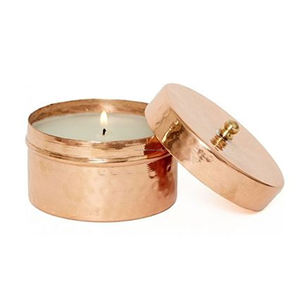 Cuivre fini chauffe-plat Jaar bougeoir en métal fait main pour accessoires salle à manger décor à la maison - Product Image 1