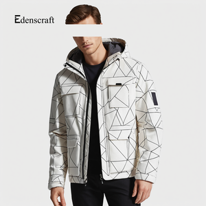 <b>Men's</b> Winter <b>Camo</b> Printed Canvas <b>Jacket</b> Heavyweight Design Durable Warm Outerwear Cold Weather Comfortable Hooded Windproof - Product Image 4