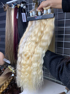 Extensiones de cabello a granel Producto de Venta caliente 2025 Color Rubio Cabello ondulado natural 100% Cabello vietnamita crudo - Product Image 3