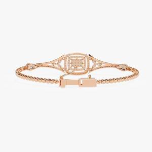 18K ROSE Gold Plated Lab Grown Diamond Bracelet Women's Moissanite Fine Jewelry Manufactured Fashion - Product Image 2