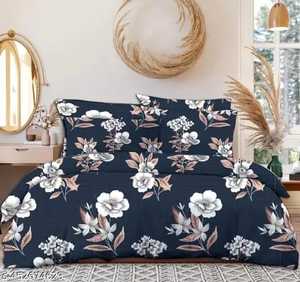 Ensemble de draps de lit en coton de qualité élégante 3 pièces imprimé floral solide Style classique confortable 200TC bio idéal pour les cadeaux - Product Image 3