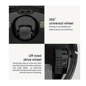 Aspirateur robot 2-en-1 double mode, aspiration des poils d'animaux, auto-rechargeable, pour sols durs et tapis à poils ras, en plastique durable - Product Image 4