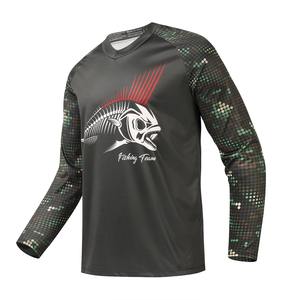 เสื้อตกปลาพิมพ์ลาย unisex ผ้าโพลีเอสเตอร์ 100% แขนยาว ป้องกันแสงแดด UPF 50+ ต้านเชื้อแบคทีเรีย แห้งเร็ว ระบายอากาศ สำหรับกิจกรรมกลางแจ้ง - Product Image 4