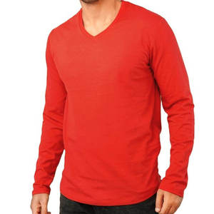 T-shirt décontracté coupe ajustée à manches longues pour homme Vêtements surdimensionnés confortables Stock durable - Product Image 1