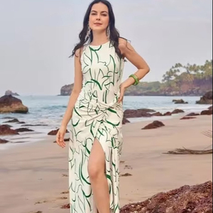 ชุดเดรสผ้าฝ้ายอินเดียแบบแฮนด์เมดสำหรับฤดูร้อนชุดปาร์ตี้สไตล์อินเดียพิมพ์ลายเฉพาะตัวสำหรับเจ้าสาวของขวัญงานแต่งงานชุดลำลองสำหรับเด็กผู้หญิง - Product Image 1