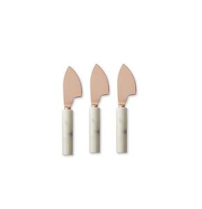 Cubiertos de cocina hechos a mano, cortador de acero, cuchillo de queso con mango de mármol para tamaño personalizado y venta - Product Image 1