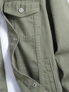 Stylish Women's Vintage-Inspired Denim Jacket Long <b>Sleeves</b> Oversized Casual Outerwear Comfortable Relaxed Fit Plain Dyed - Product Image 5