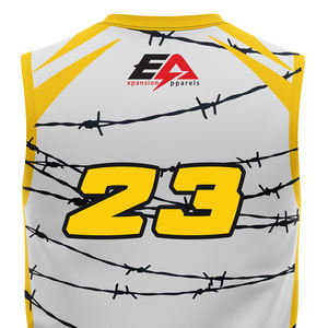 Chemise de sport personnalisable XL en coton et élasthanne pour homme, débardeur col V, vêtements de sport formels, impression évacuant l'humidité, sublimée - Product Image 4