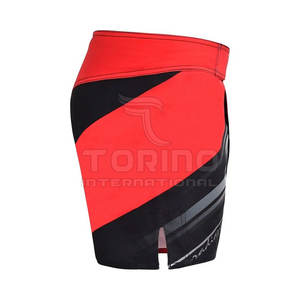 Vente en gros de shorts MMA légers 100% polyester pour hommes, dernier logo personnalisé avec tissu en toile à motif solide - Product Image 6