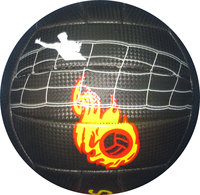 Ballon de Beach-Volley Officiel SWC Taille 5 Personnalisé, Durable, Léger, en PVC et Cuir PU Stratifié, 18 Panneaux, Chambre à Air en Butyle, pour l'Entraînement