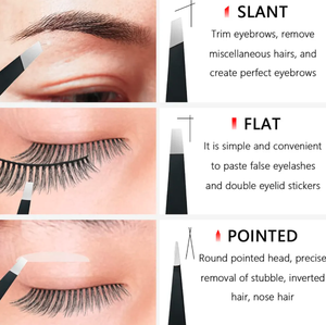 ANAAIF Lot de 3 pinces à épiler pointues professionnelles en acier inoxydable avec marque privée - Product Image 5