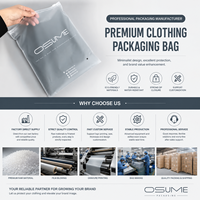 Emballage avec logo personnalisé conception poly emballage en plastique sac givré à fermeture éclair pour vêtements vêtements de marque entreprises