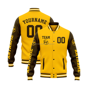 Venta al por mayor Sports Fan Club Varsity Jacket 100% Stand Collar bordado decoración frontal Logo colocación lana transpirable - Product Image 1
