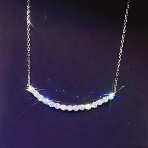 925 argent Sterling Moissanite collier à facettes diamant beau collier pendentif personnalisé fabrication de bijoux pour cadeau de mariage - Product Image 2