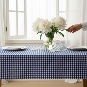 Terry Cotton Tablecloth Elegant <b>Dining</b> <b>Rustic</b> Wedding, <b>Farmhouse</b> Decor Sustainable Home Textile - Product Image 1