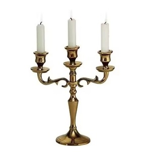 Bougeoir en or de luxe, support de bougie pour la décoration de la maison, mariage et Noël, prix de gros en vrac en provenance d'Inde - Product Image 6