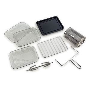 Horno freidora de aire vintage de 1400W, capacidad de 16 litros, color beige, modelo 00C463203AR0 - Product Image 3