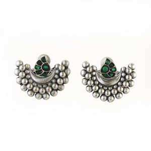 Dernière exportation en ligne de boucles d'oreilles classiques plaquées oxydées de qualité 801956 pour femmes filles - Product Image 1