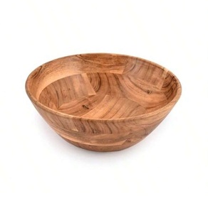 Bol de piédestal en bois de manguier naturel fabriqué à la main plateau de fruits surélevé décoratif avec base en cône pièce maîtresse en bois rustique pour la cuisine - Product Image 4