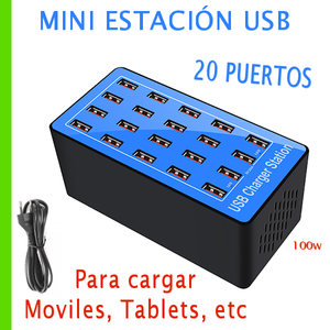 Mini station d'accueil USB avec 20 ports - Station de charge et d'alimentation - Product Image 1