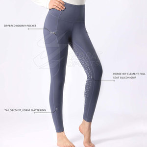 กางเกงขี่ม้าสำหรับผู้หญิงสวมใส่สบายพร้อมผ้าแห้งเร็วแผ่นปะที่หัวเข่ากันลื่นและสวมใส่สบาย - Product Image 4