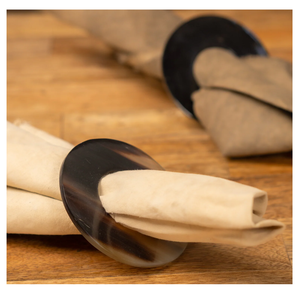 Vente chaude corne de buffle rond de serviette accessoires de Table à manger ensemble d'anneaux de tissu à manger pour porte-anneau de serviette de Restaurant - Product Image 5