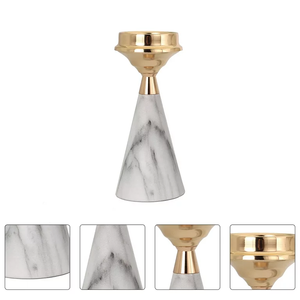 ยกระดับสไตล์การตกแต่งของคุณด้วยเชิงเทียนโลหะมีดีไซน์ที่กำลังมาแรงมีฐานหินอ่อนสำหรับคริสต์มาส - Product Image 5