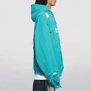 Les sweats à capuche en détresse personnalisés de taille personnalisée avec col à capuche conçoivent votre propre logo - Product Image 5