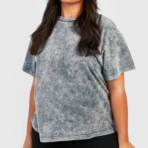 Camiseta Holgada con Lavado Ácido para Mujer, Fabricada en Fábrica a Bajo Precio, para Venta en Línea, Prenda de Invierno de Alta Demanda, OEM - Product Image 1
