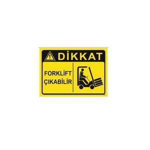 Reflective Safety Forklift Caution Sign for Streets & Traffic - Product Image 1