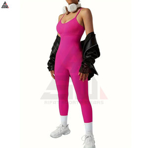 Combinaison de yoga pour femme, playsuit et body, épaules dénudées, longueur totale, décontractée, une pièce, sexy, sans manches, combinaison pour femme - Product Image 4