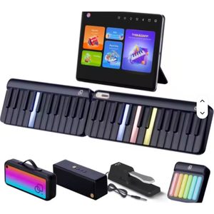 คีย์บอร์ด SALES S-m-a-rt แบบเต็มรูปแบบ พร้อมปุ่มเรืองแสงสีสันสดใส ลำโพงในตัว ฟังก์ชั่นร้องเพลงแบบอินเทอร์แอคทีฟพร้อมคอร์ด - Product Image 1