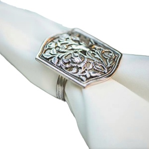 La mejor venta, servilletero de diseño real hecho a mano, servilletero decorativo, hebilla, decoración de restaurante de Hotel a bajo precio - Product Image 6