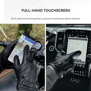 High Quality Comfortable Fit Custom Design Winter Casual Outdoor <b>Touch</b> <b>Screen</b> Professional Durable Genuine Leather Motorbike - Product Image 2