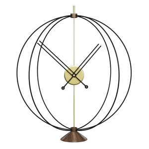 นาฬิกาตั้งโต๊ะสแตนเลสดีไซน์ทันสมัยนาฬิกาตั้งโต๊ะนาฬิกาทองแดงเคลือบเงานาฬิกาแขวนผนังของตกแต่งบ้าน - Product Image 1