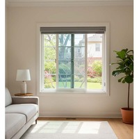 Ventanas Corredizas de Vinilo UPVC PVC con Diseño de Rejilla Interna, Cierre Seguro VIG, Duraderas, de Tamaño Personalizado, con Brida para Clavos