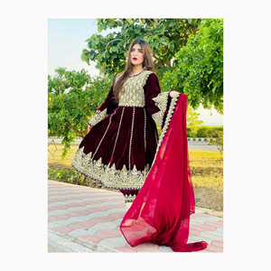 Filles attrayantes fantaisie modèle afghan danse et matériel de mariage robe afghane manches longues à vendre robe afghane - Product Image 1