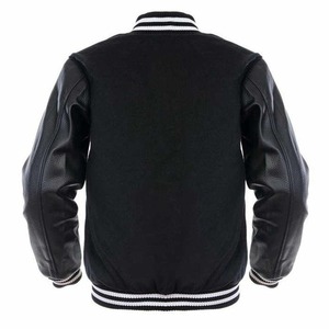 คุณภาพสูง Letterman Varsity แจ็คเก็ตขนสัตว์แขนหนังแท้ฤดูหนาวสวมใส่แจ็คเก็ตผู้ชายที่ชาญฉลาดและมีสไตล์ - Product Image 3