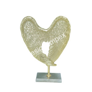 Or Plume Coeur Accent Objets Décoratifs Salon Décoration De La Maison De Luxe Sculpture Métal Artisanat Accent Showpiece Gifting - Product Image 1