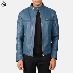 Venta caliente chaquetas de cuero de los hombres por encargo de calidad superior de cuello alto de calle más Popular chaqueta de cuero personalizada - Product Image 2