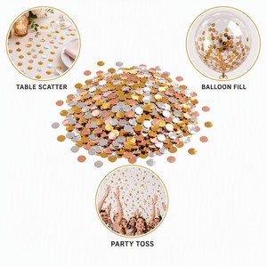 Metallic Foil Confetti Gold Black Star Heart Round 1-2.5cm Table Scatter <b>Balloon</b> Fill Party <b>Decoration</b> - Product Image 6